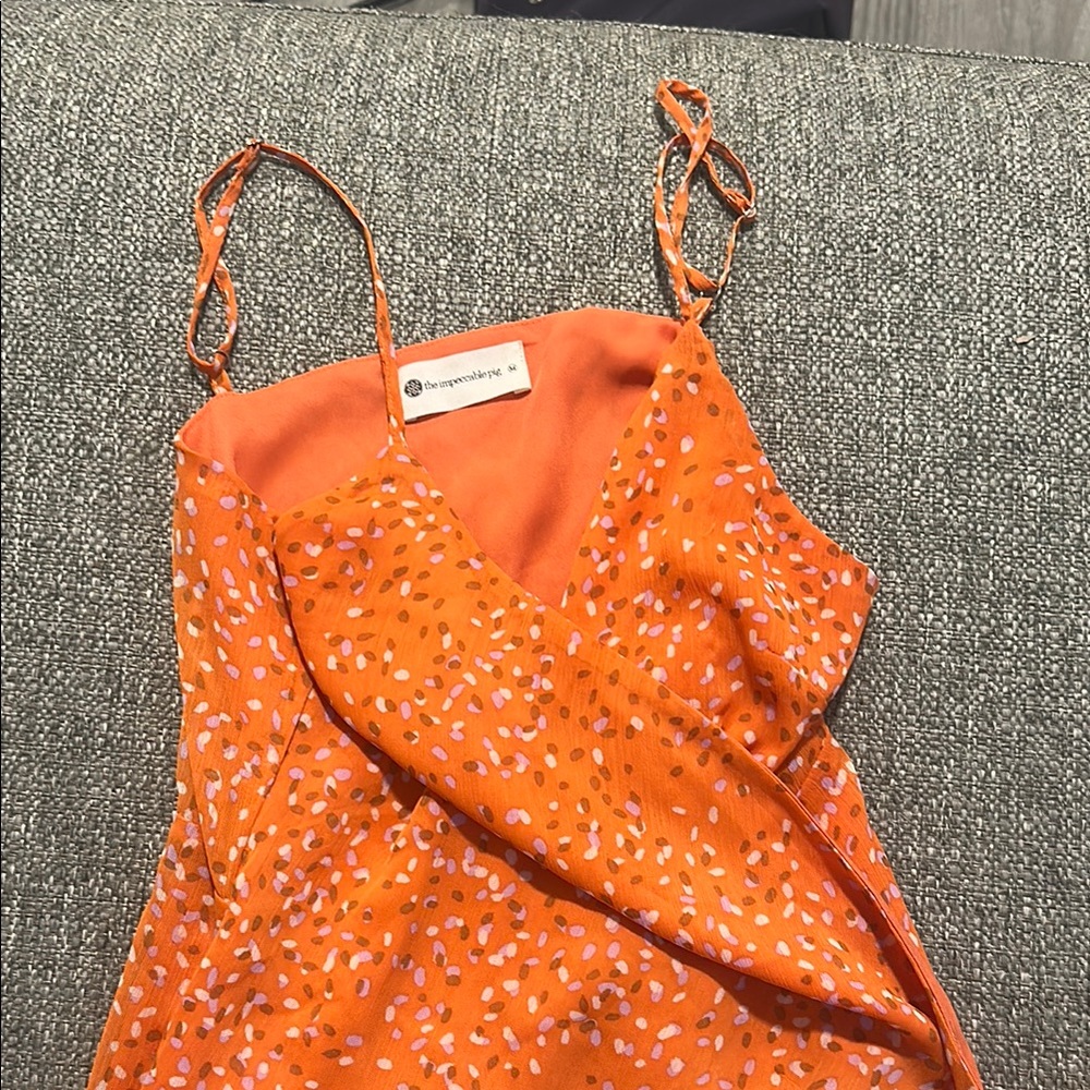 Impeccable pig orange romper